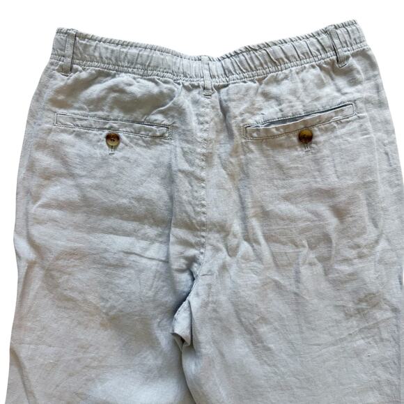 Club Room Linen Luxury Pants Mens Size S Straight Leg Lightweight Lagenlook Gray - Picture 11 of 11